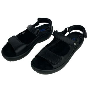 Wolky Rio Women’s Leather Sandals Black Sz 39 (7.5-8.25)